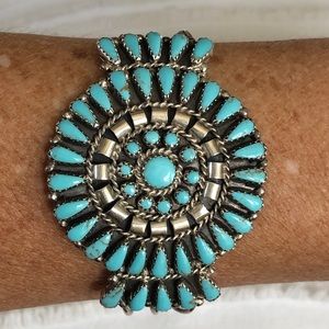 Zuni Turquoise Sterling Cuff
